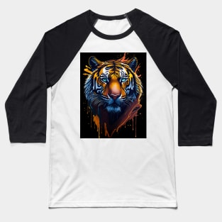 Splash Art of a Tiger Baseball T-Shirt